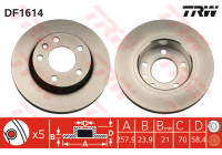Disque de frein DF1614 TRW