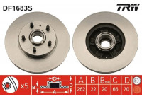 Disque de frein DF1683S TRW