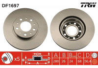 Disque de frein DF1697 TRW