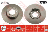 Disque de frein DF1723 TRW
