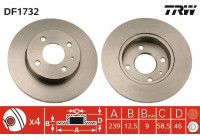 Disque de frein DF1732 TRW