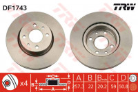 Disque de frein DF1743 TRW