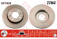 Disque de frein DF1828 TRW