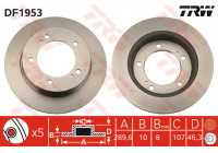 Disque de frein DF1953 TRW