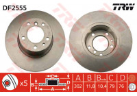 Disque de frein DF2555 TRW