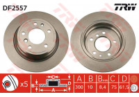 Disque de frein DF2557 TRW