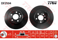 Disque de frein DF2594 TRW
