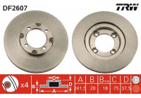 Disque de frein DF2607 TRW