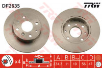 Disque de frein DF2635 TRW