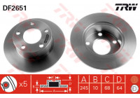 Disque de frein DF2651 TRW