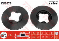 Disque de frein DF2679 TRW