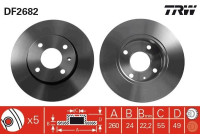 Disque de frein DF2682 TRW