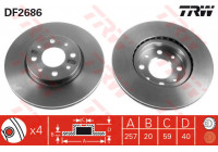 Disque de frein DF2686 TRW