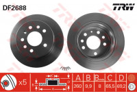 Disque de frein DF2688 TRW