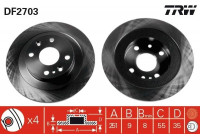 Disque de frein DF2703 TRW