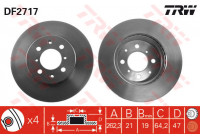 Disque de frein DF2717 TRW