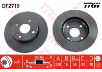 Disque de frein DF2719 TRW