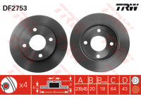 Disque de frein DF2753 TRW