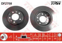 Disque de frein DF2758 TRW