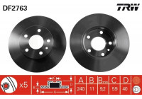 Disque de frein DF2763 TRW