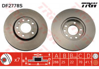 Disque de frein DF2778S TRW