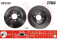 Disque de frein DF2781 TRW