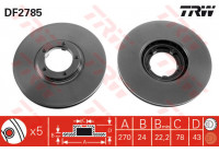 Disque de frein DF2785 TRW