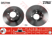 Disque de frein DF2799 TRW