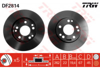 Disque de frein DF2814 TRW