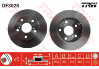 Disque de frein DF3028 TRW