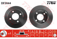 Disque de frein DF3044 TRW