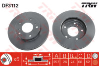 Disque de frein DF3112 TRW