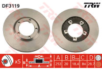 Disque de frein DF3119 TRW
