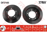 Disque de frein DF3165 TRW