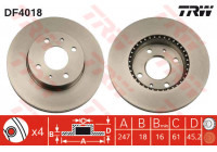 Disque de frein DF4018 TRW
