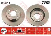 Disque de frein DF4019 TRW