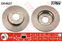 Disque de frein DF4037 TRW