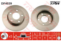 Disque de frein DF4039 TRW