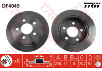 Disque de frein DF4049 TRW