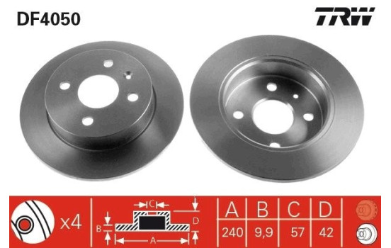 Disque de frein DF4050 TRW, Image 3