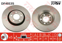Disque de frein DF4053S TRW
