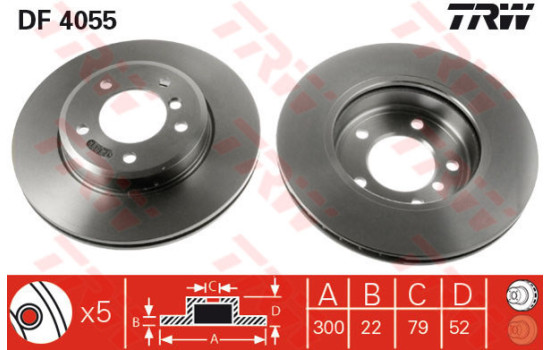 Disque de frein DF4055 TRW