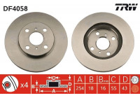 Disque de frein DF4058 TRW