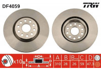 Disque de frein DF4059 TRW