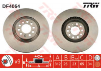 Disque de frein DF4064 TRW