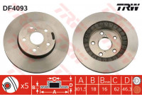 Disque de frein DF4093 TRW