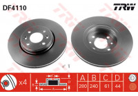 Disque de frein DF4110 TRW