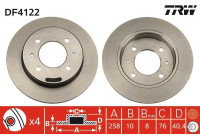 Disque de frein DF4122 TRW