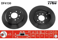Disque de frein DF4130 TRW
