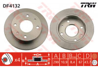 Disque de frein DF4132 TRW
